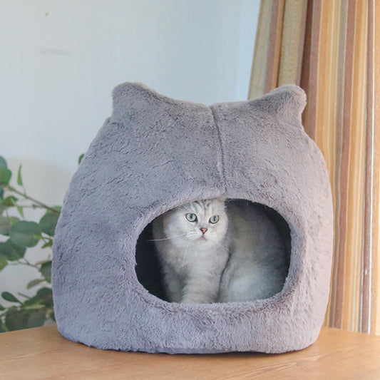 Cama Térmica para Gatos con Orejas - Nido Desmontable y Lavable para Todas las Estaciones - Image 2