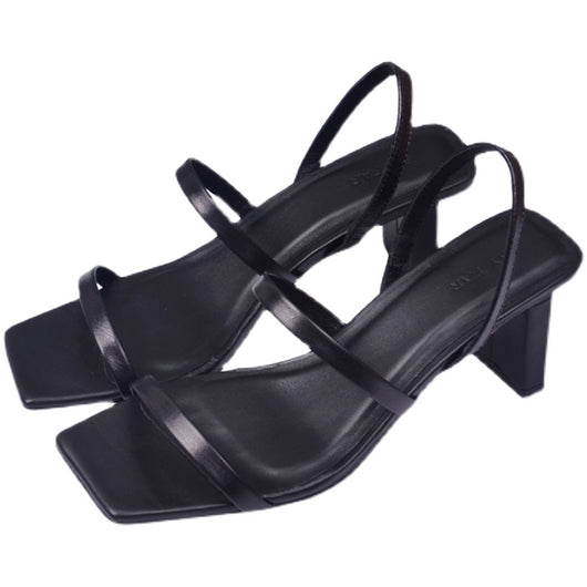 Sandalias de Tacón Cuadrado en Cuero con Diseño Minimalista - Image 8
