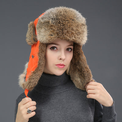 Gorro Térmico Unisex de Piel de Conejo con Protección Auditiva para Clima Frío - Image 10