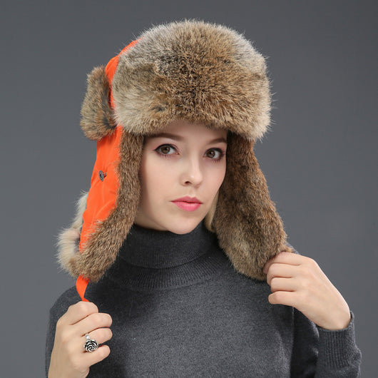 Gorro Térmico Unisex de Piel de Conejo con Protección Auditiva para Clima Frío - Image 10