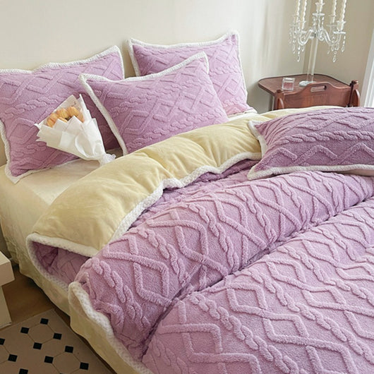 Juego de Cama 4 Piezas Fibra de Leche Premium Grosor Reforzado