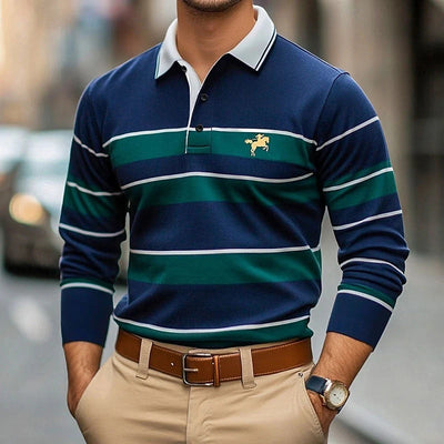 Polo Manga Larga Estampado Digital para Hombre - Image 5