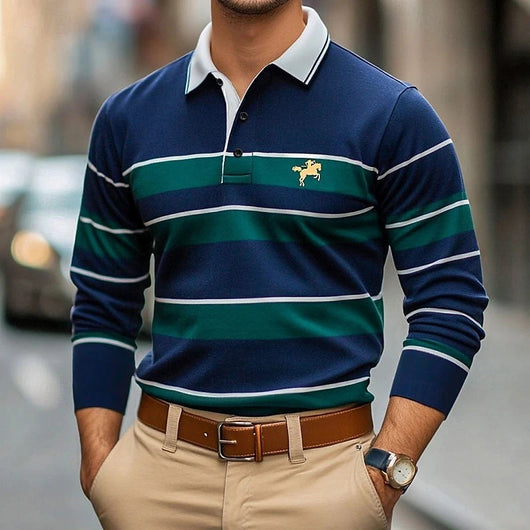 Polo Manga Larga Estampado Digital para Hombre - Image 5