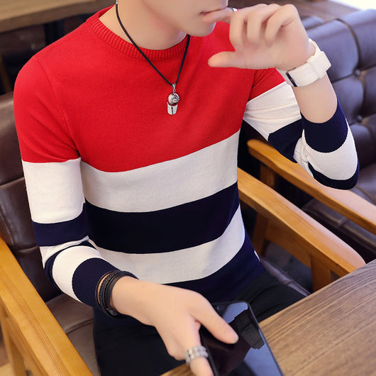 Suéter Tejido Slim Fit Cuello Redondo para Hombre - Image 3