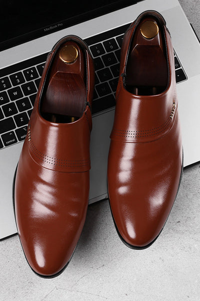 Zapatos de Cuero Casual con Punta Afilada para Hombre - Image 15