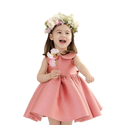 Vestido Esponjoso de Verano Estilo Occidental para Bebé - Diseño Floral Cumpleaños - Image 5