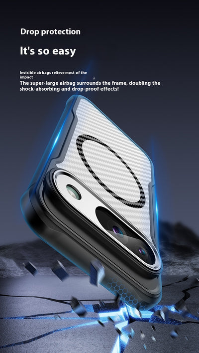 Funda Magnética de Fibra de Carbono Transparente para Celular - Image 11