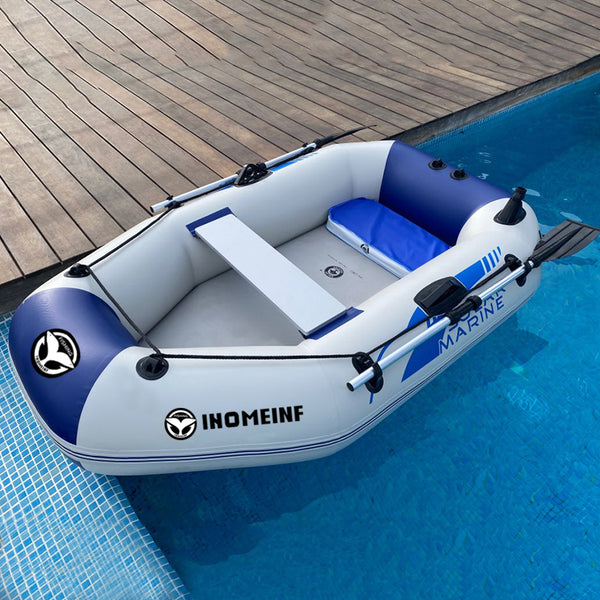 Bote Inflable con Fondo Rígido Reforzado y Motor - Kayak Versátil