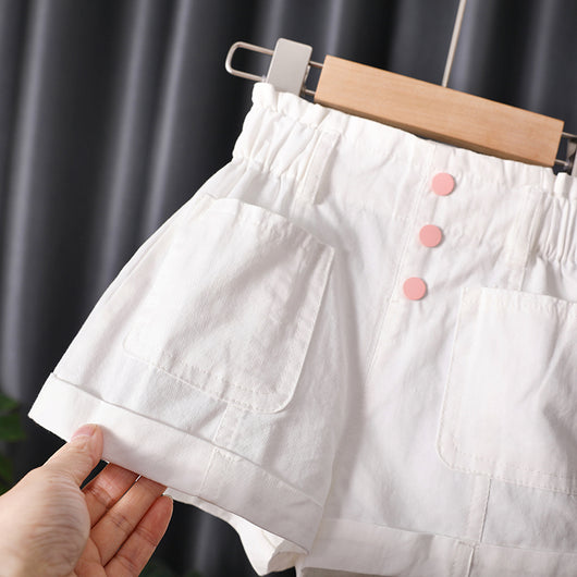 Shorts Blancos Estilo Coreano para Niño - Versátil y Moderno - Image 22