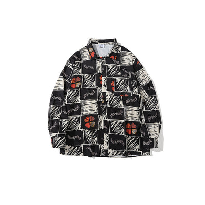Camisa Retro Tie-dye Manga Larga para Hombre Tide Brand - Diseño Artístico - Image 7
