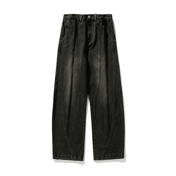Pantalones Vaqueros Anchos Lavados para Hombre - Corte Holgado Casual - Image 5