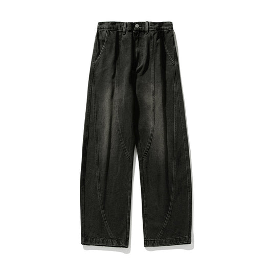 Pantalones Vaqueros Anchos Lavados para Hombre - Corte Holgado Casual - Image 5