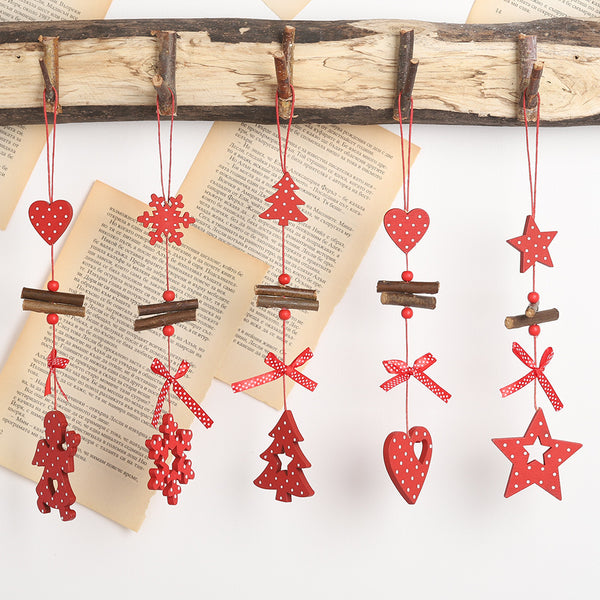 Adorno Navideño de Madera con Lunares Creativos