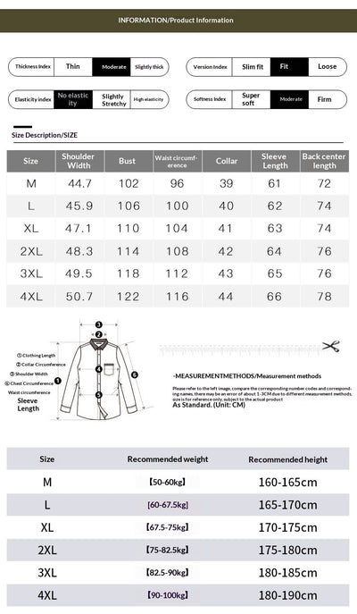 Camisa de Algodón Manga Larga Khaki para Hombre - Primavera - Image 11