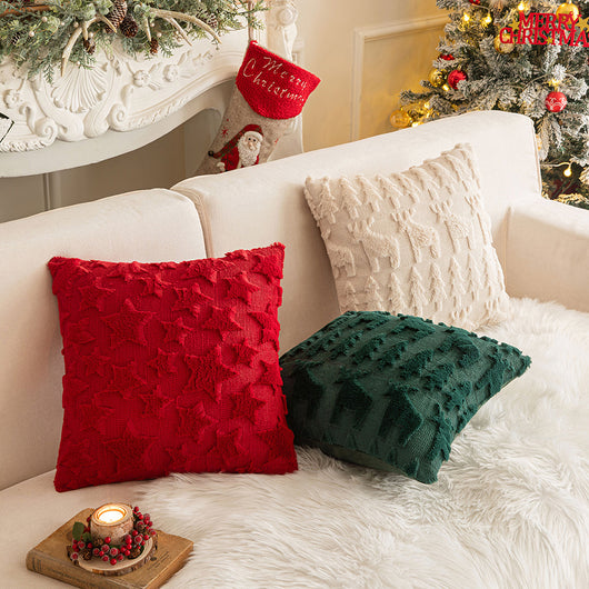 Funda de Cojín Decorativo Navideño para Respaldo
