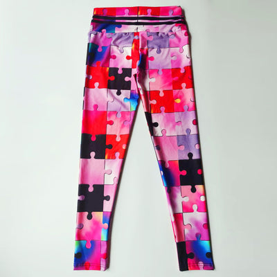 Leggings Deportivos de Cintura Alta con Costuras Explosivas para Yoga y Running - Image 3