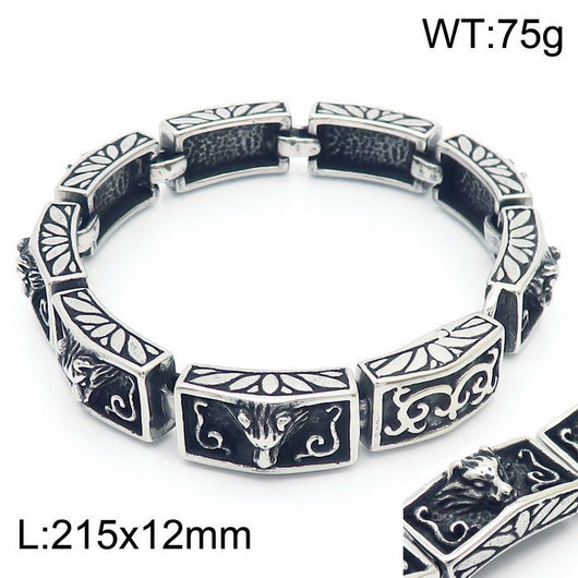 Pulsera de Calavera Punk Encaje Desgastado para Hombre - Image 12