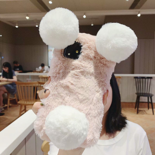 Funda Protectora de Peluche Osito Compatible con Apple
