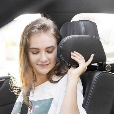 Almohada Cervical Ajustable para Auto - Soporte Ergonómico de Cuero para Viajes - Image 2