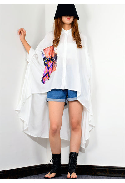 Camisa Casual Mujer con Parches de Moda - Manga Corta y Cuello Solapa - Image 7
