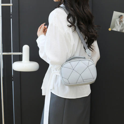 Bolso Pequeño Retro de Patchwork Trendy con Tres Capas - Image 2