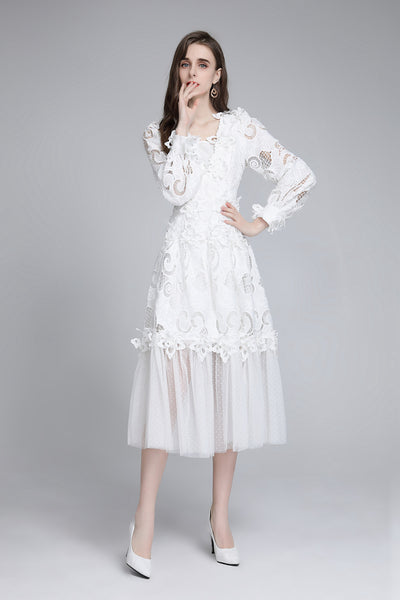 Vestido Hueco Bordado Cintura Esbelta para Mujer - Image 35