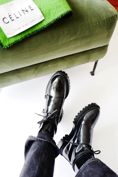 Botas Casuales Mujer Tacón Bajo Grueso Cordones Delanteros Talla 34-43 - Image 7
