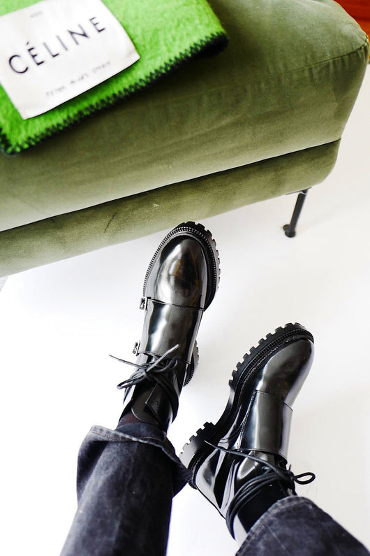 Botas Casuales Mujer Tacón Bajo Grueso Cordones Delanteros Talla 34-43 - Image 7