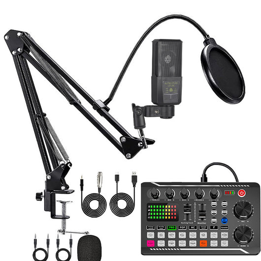 Kit Profesional de Micrófono Condensador con Tarjeta de Sonido - Image 9