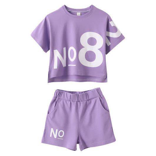 Conjunto Deportivo Niña Manga Corta - Cómodo y Versátil - Image 2