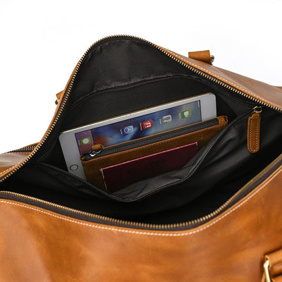 Bolsa de Viaje Cuero Vintage Crazy Horse Gran Capacidad - Image 16