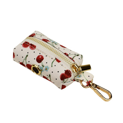 Collar para Mascotas con Estampado de Cerezas, Correa de Tracción y Hebilla Dorada Desprendible - Image 10