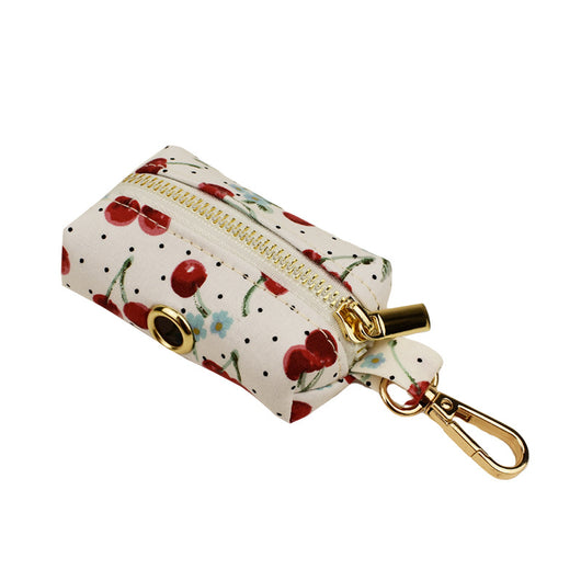 Collar para Mascotas con Estampado de Cerezas, Correa de Tracción y Hebilla Dorada Desprendible - Image 10