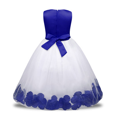 Vestido de Princesa Infantil con Malla Floral - Image 17