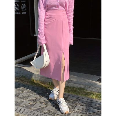 Falda Midi Elegante con Abertura Lateral