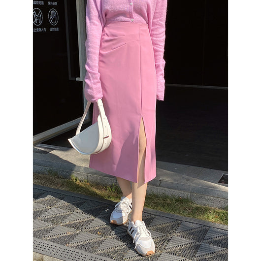 Falda Midi Elegante con Abertura Lateral