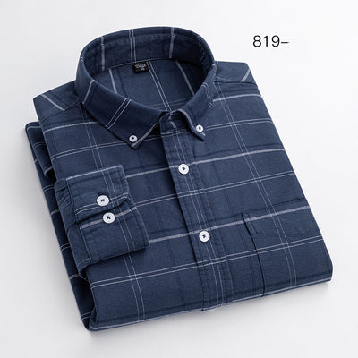 Camisa Oxford de Algodón para Hombre - Casual Elegante de Manga Larga - Image 5