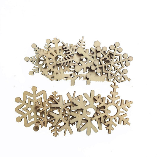 Virutas de Madera Decorativas Copo de Nieve Calado - Image 3