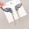 Aretes Mariposa 3D con Diamantes y Borlas Brillantes