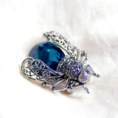Broche de Cicada con Cristales de Diamantes de Imitación - Image 11