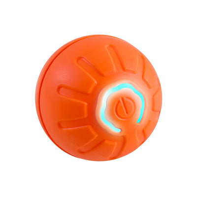 Blue smart pet toy ball with a glowing yellow power button, an electronic interactive toy for dogs and cats. - Image 14