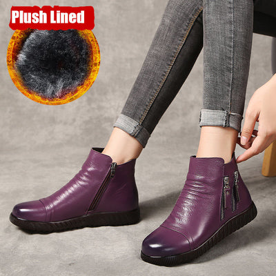 Botas de Cuero Cómodo para Adultos Mayores con Suela Antideslizante - Image 8