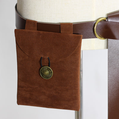 Bolso Medieval Renacentista en Gamuza Negra - Image 19