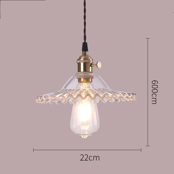 Lámpara Colgante Cristal Minimalista Estilo Shanghai Retro