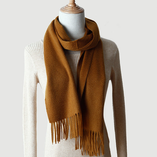 Bufanda de Cachemira Pura Colores Sólidos para Otoño e Invierno - Image 12
