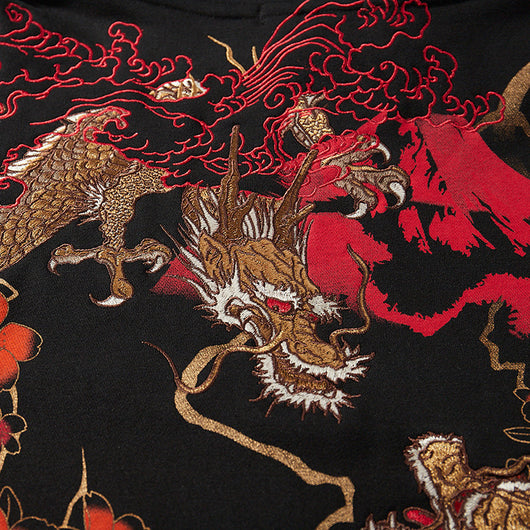 Sudadera Pesada Bordada de Industria Japonesa para Hombre - Image 5