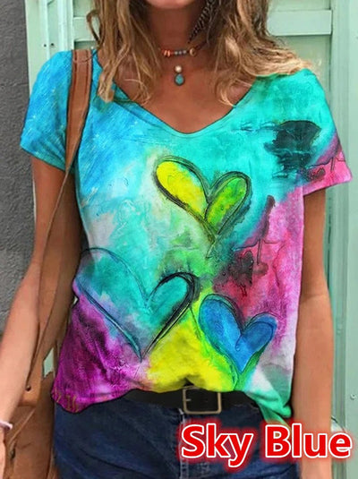 Playera Estampada con Arte Abstracto para Mujer - Image 5