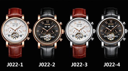 Reloj Mecánico Automático para Hombre en Cuero Auténtico con Diseño Calado - Image 9