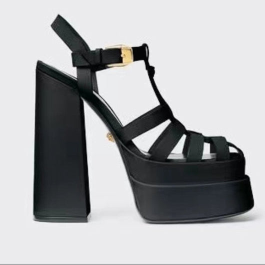 Sandalias Romanas Trenzadas de Tacón Alto para Mujer - Image 5
