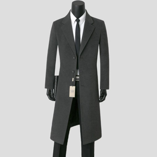 Abrigo de Lana Casual Elegante para Hombre - Largo Medio
